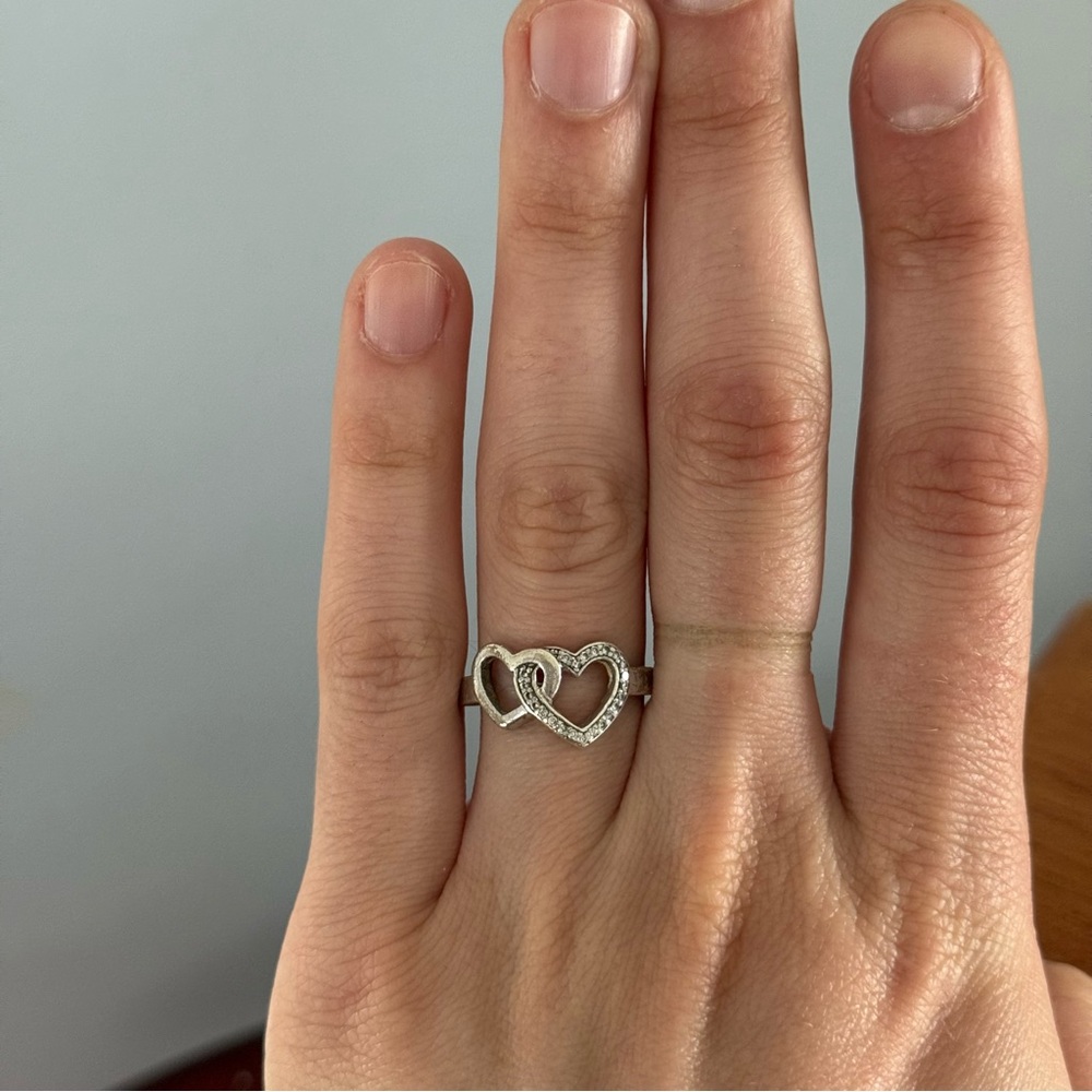 Sterling Silver Morgan Ring Hearts 925